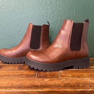 Soda Brown Ankle Booties